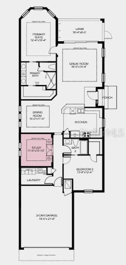 Additional Highlights Include: Study in place of flex, double pocket doors at study, 8' interior doors, 4' garage extension, luxury vinyl plank, and extended flooring to primary suite and closet.