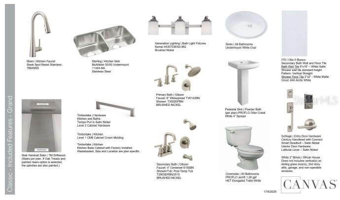 Design Selections.  Home is under construction and selections are subject to change.