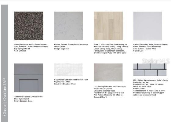Design Selections.  Home is under construction and selections are subject to change.