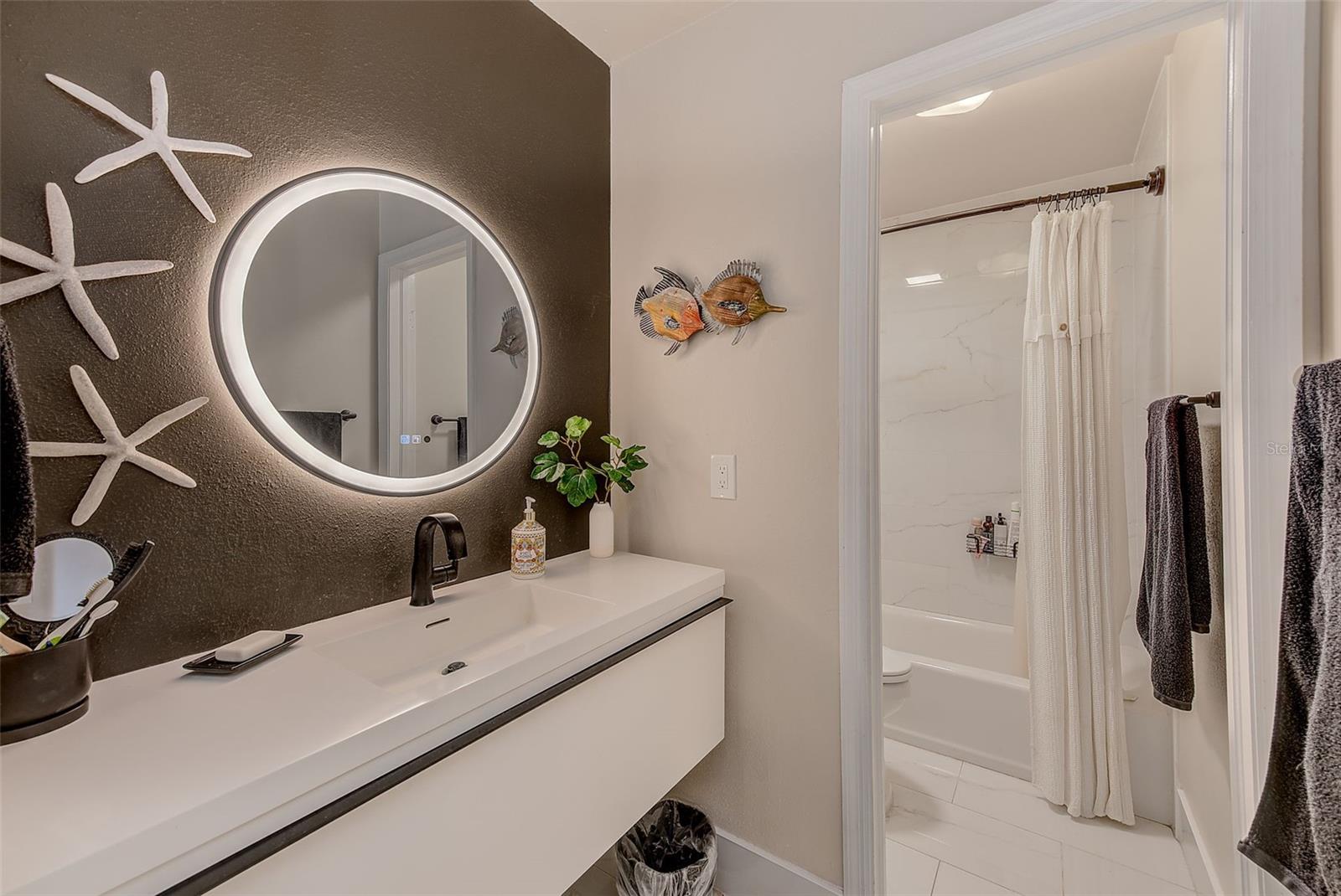 Renovated master bathroom