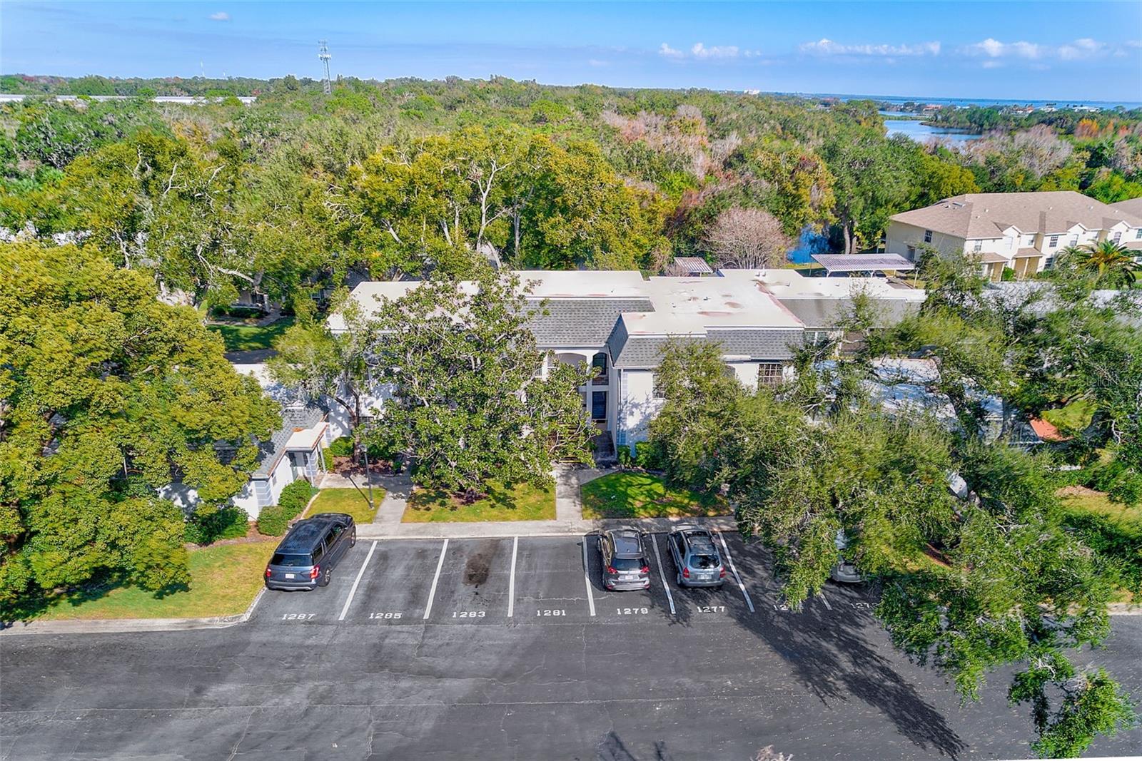Aerial view of condominium