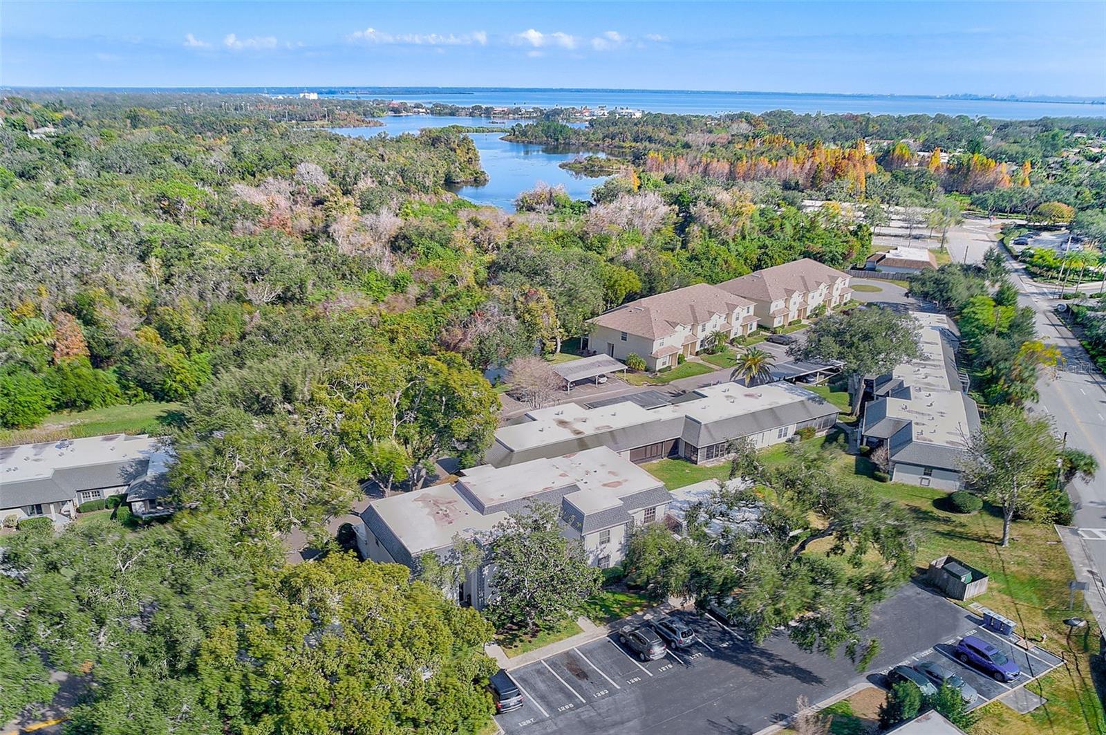 Aerial view of condominium