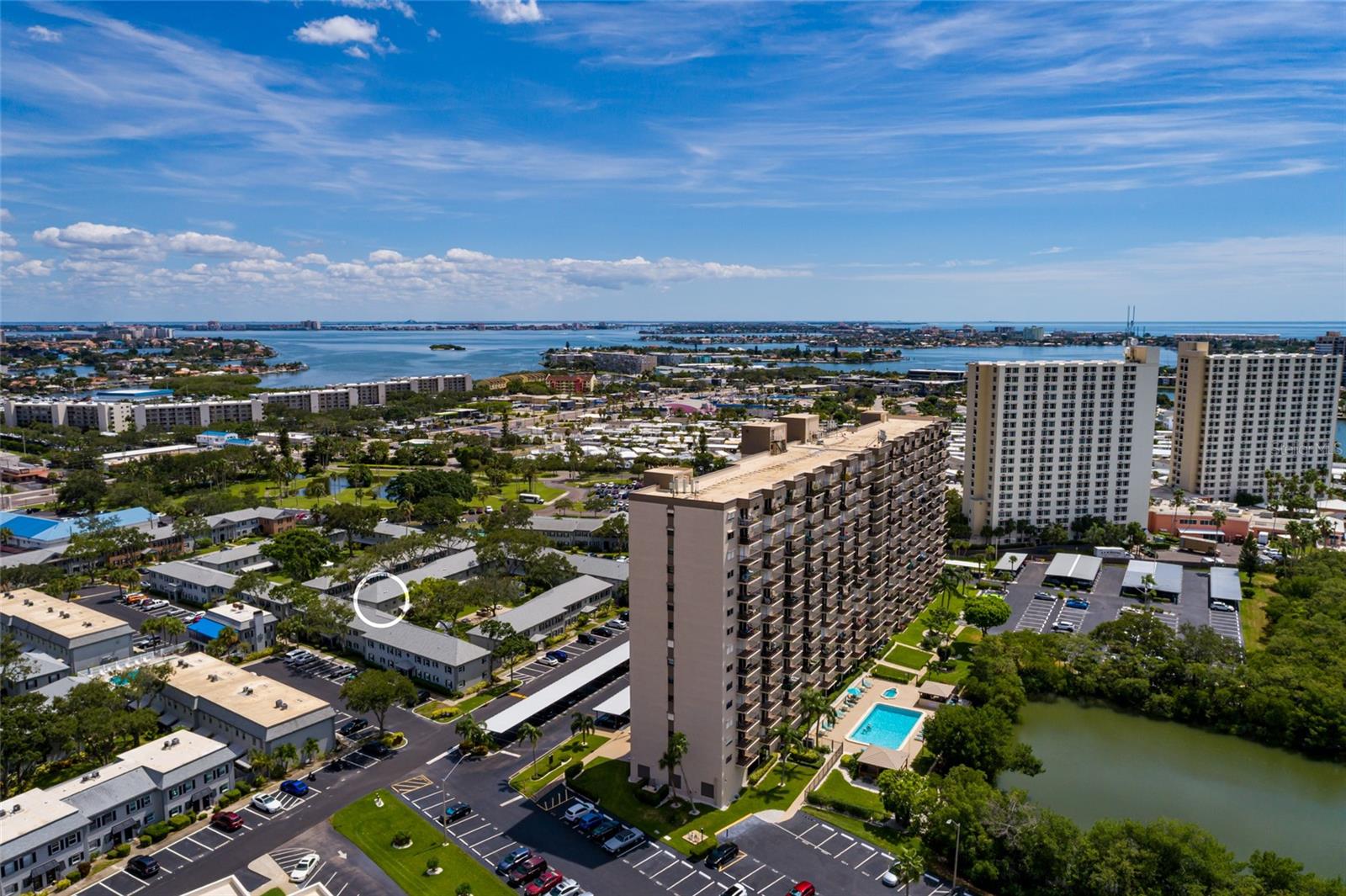 Unit 2B bldg & location in Les Chateaux community. Boca Ciega Bay & St Pete Beach just down the street.