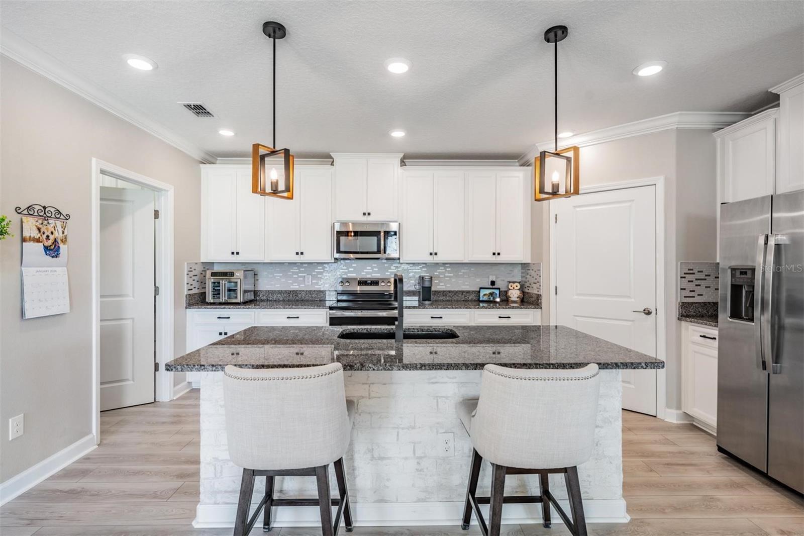 Designer finish on Center Island