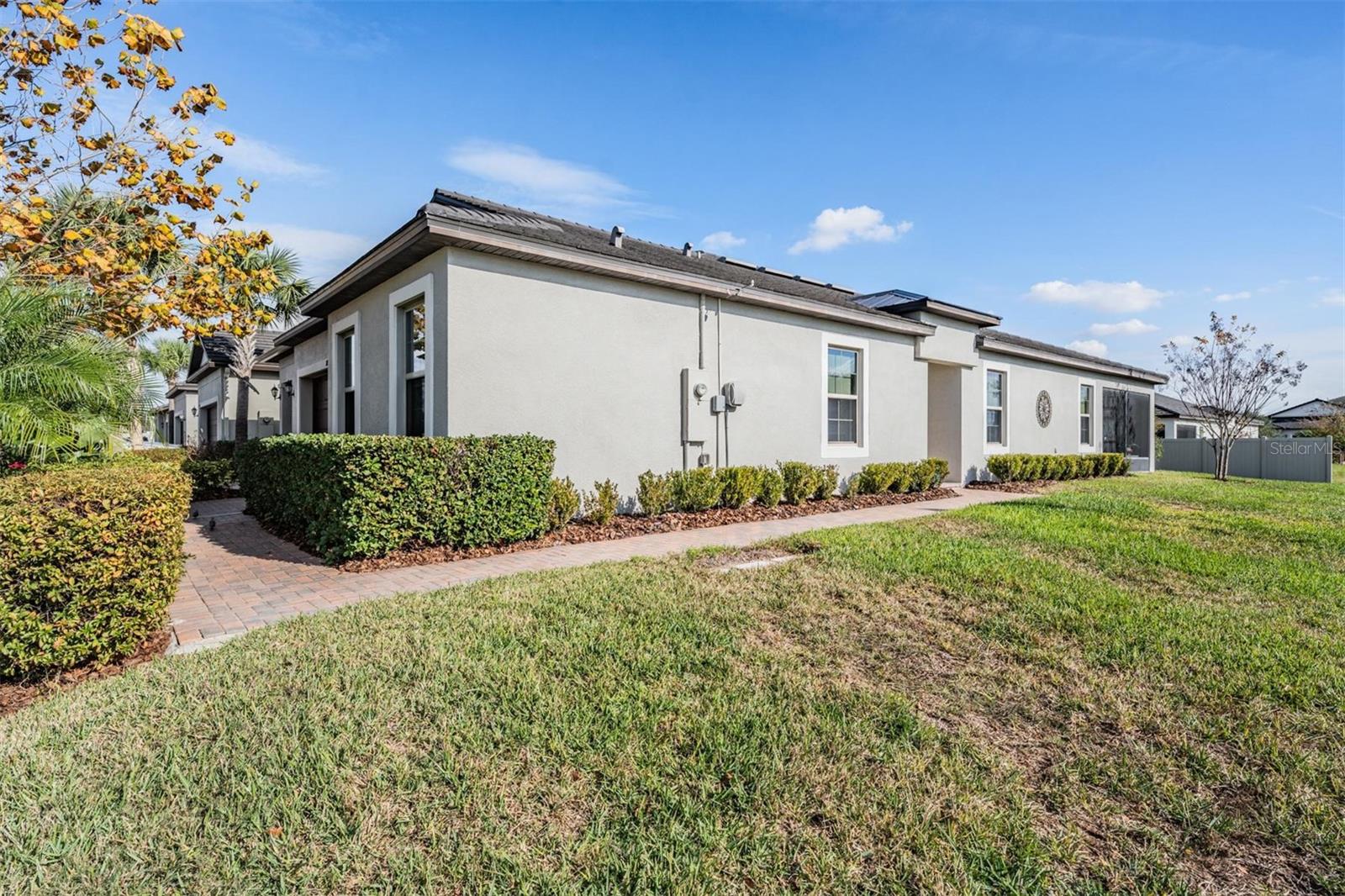 Pavers on walkway and driveway