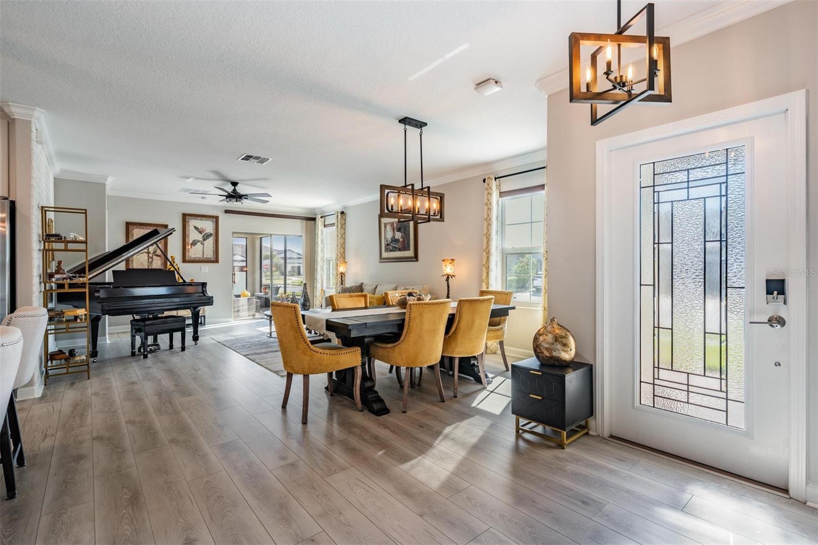 Full glass door for extra light!