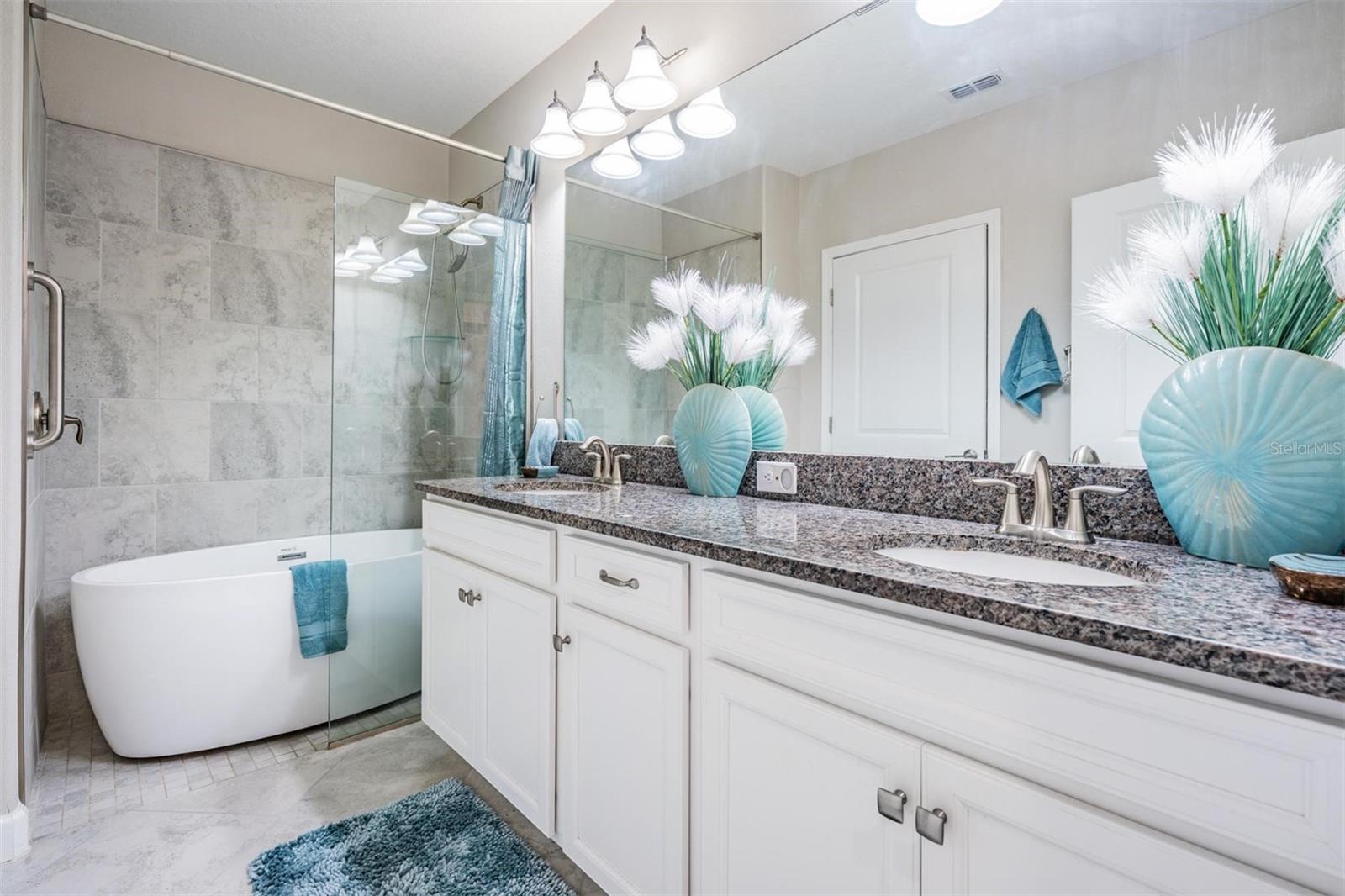 Soaking tub inside shower!