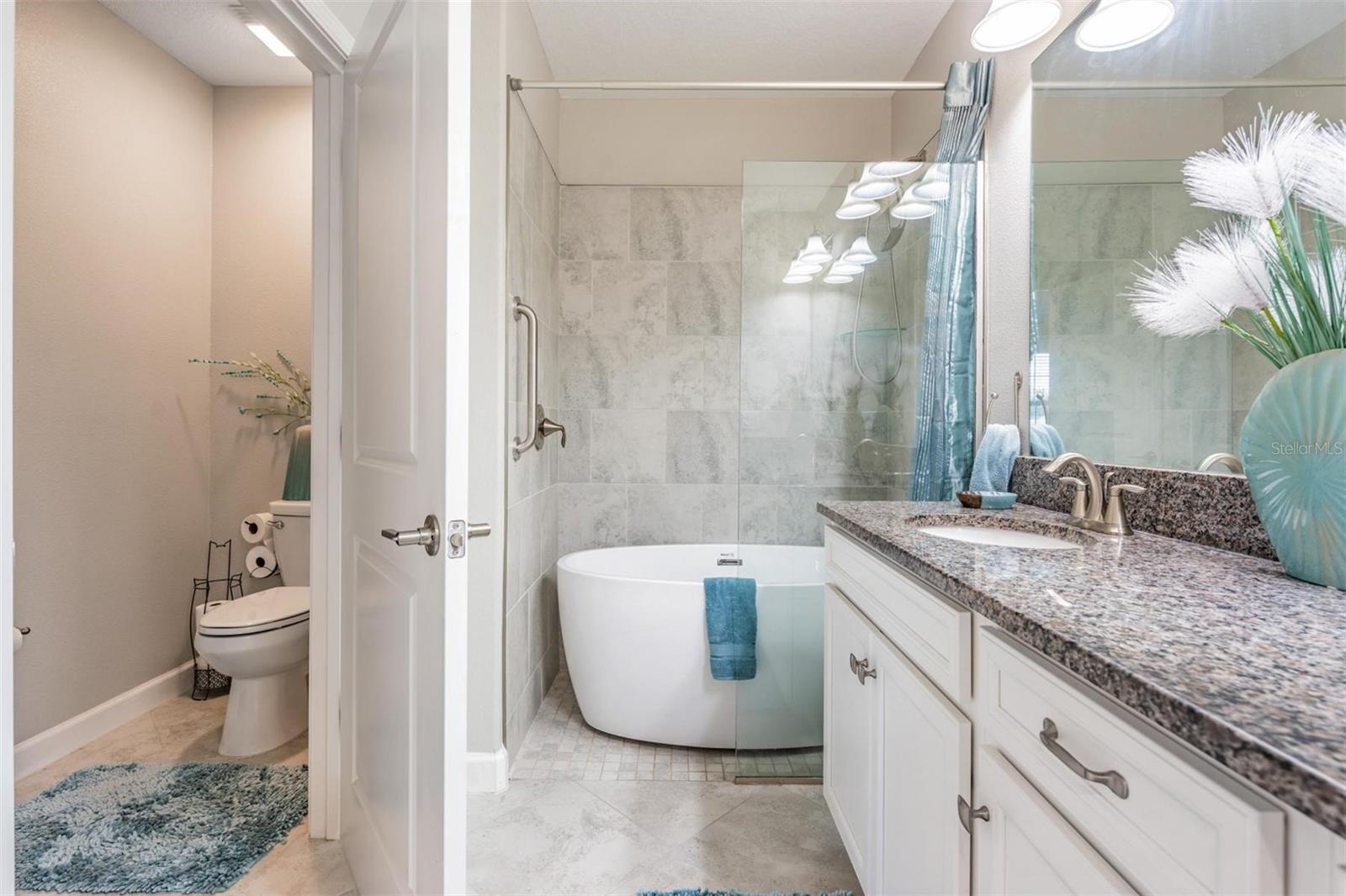 Private water closet in primary bath