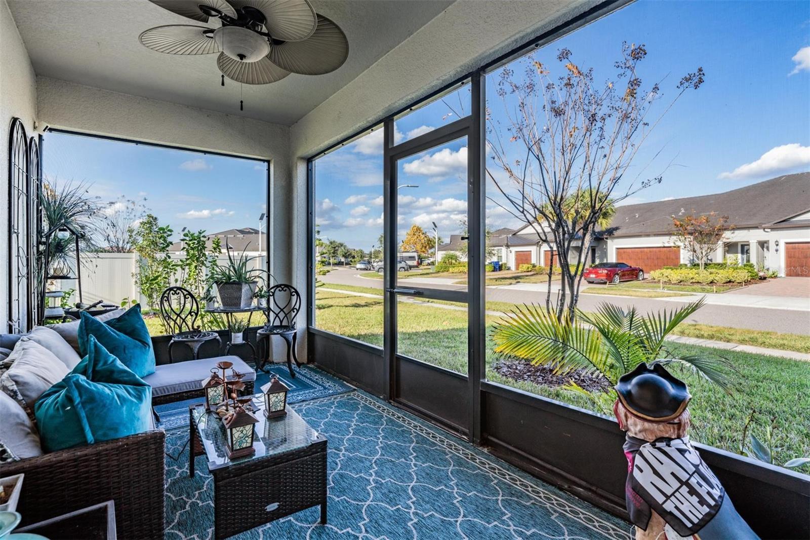 Screened in lanai w/fan for the beautiful Florida weather!
