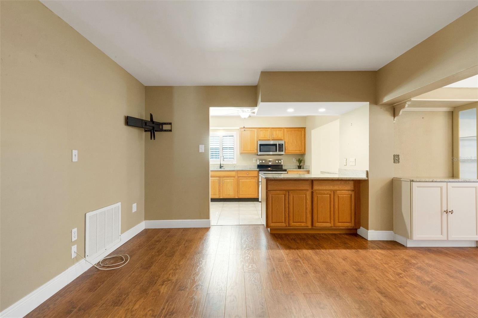 Kitchen open to Living Room
