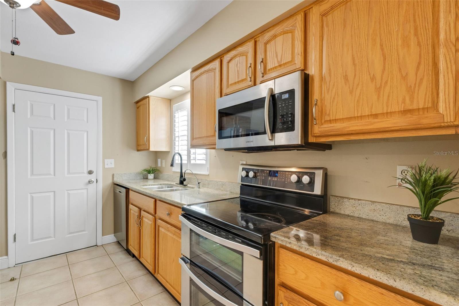 Door leads to garage