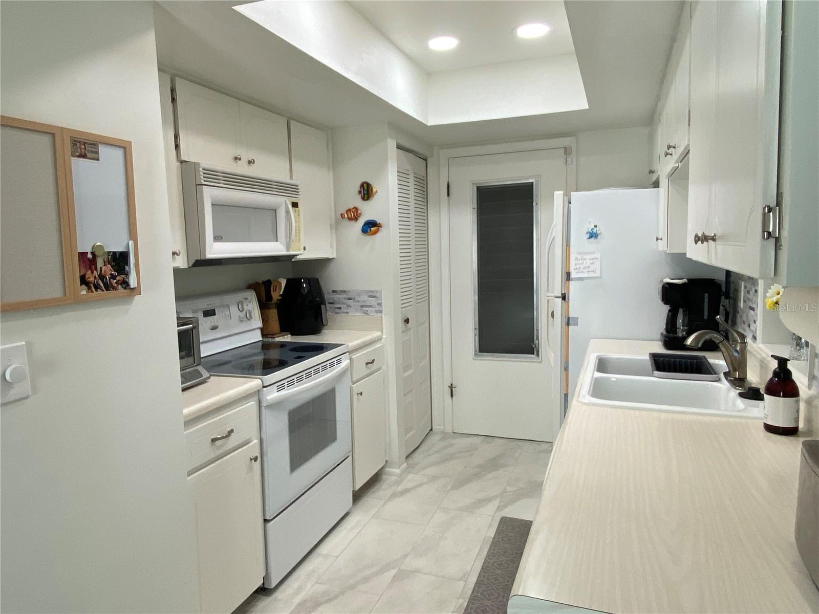 Door leads to garage