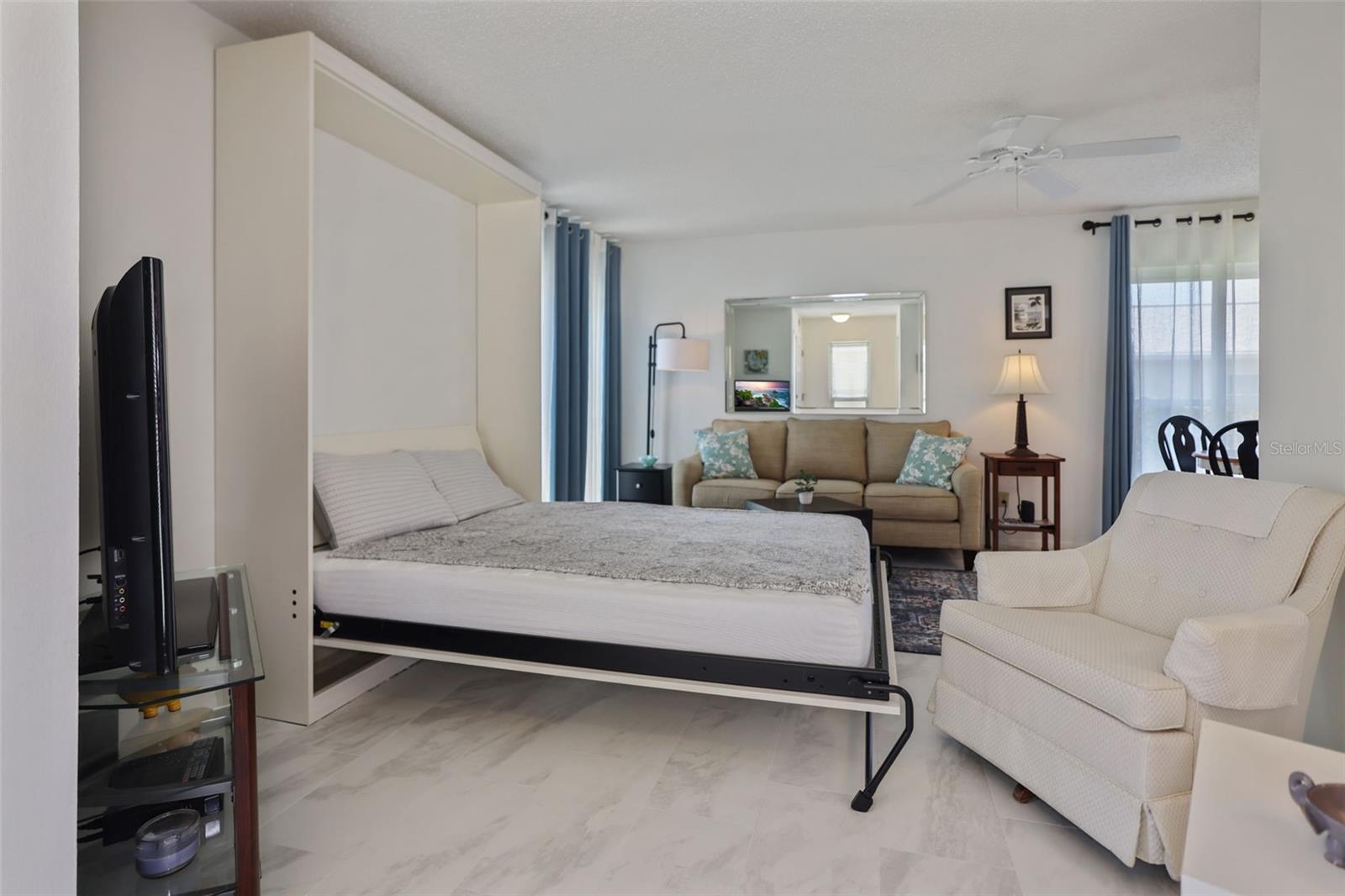 Murphy bed is easy to open