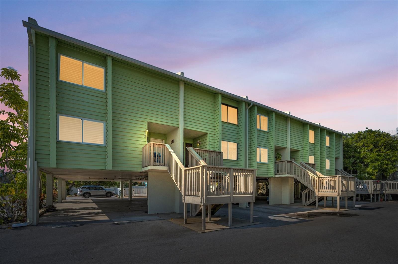 Evening view of the Condo exterior