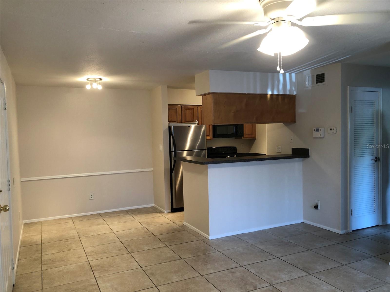 Open Living, Dining and Kitchen