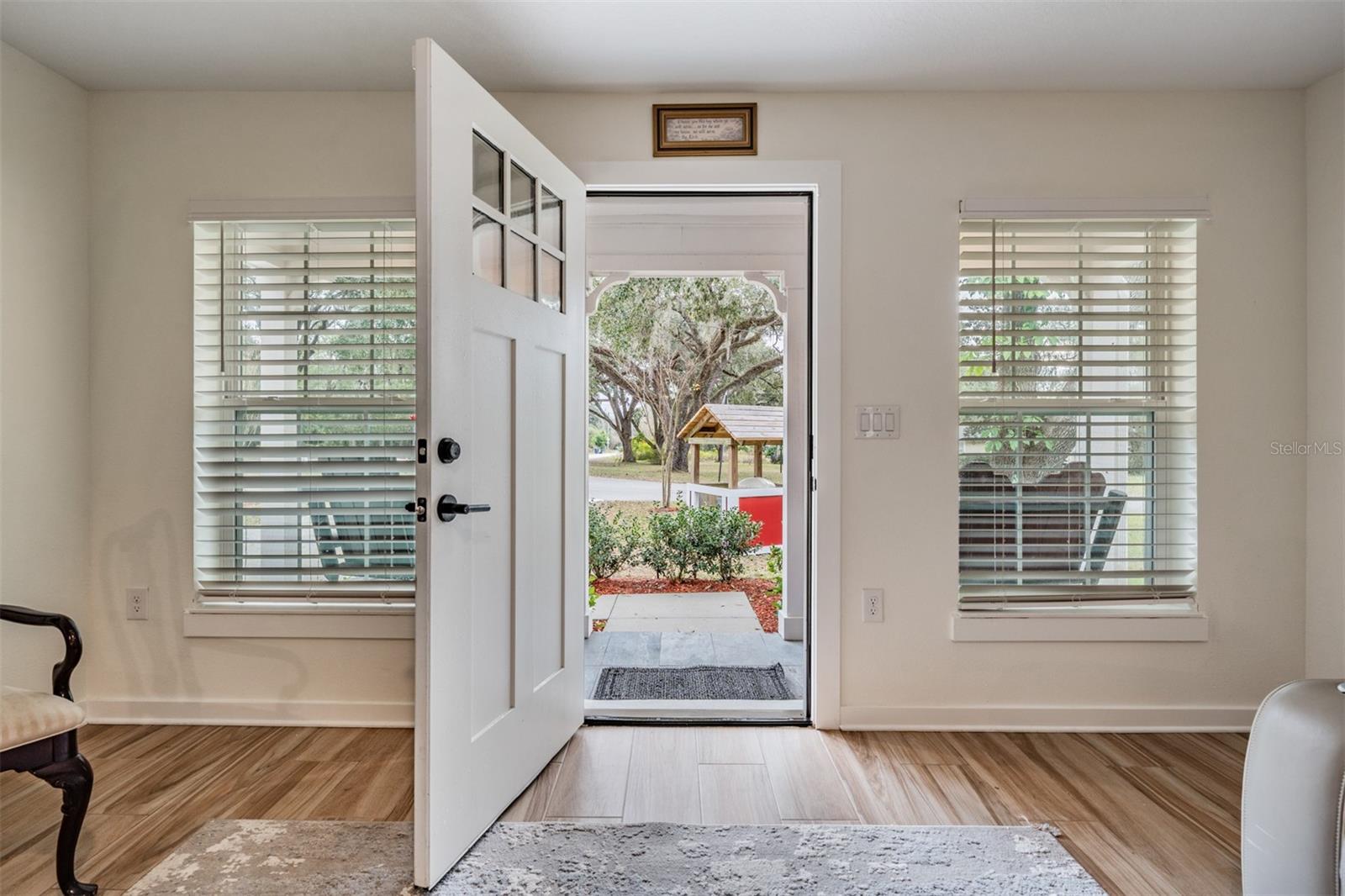 Serene view from front door and great room