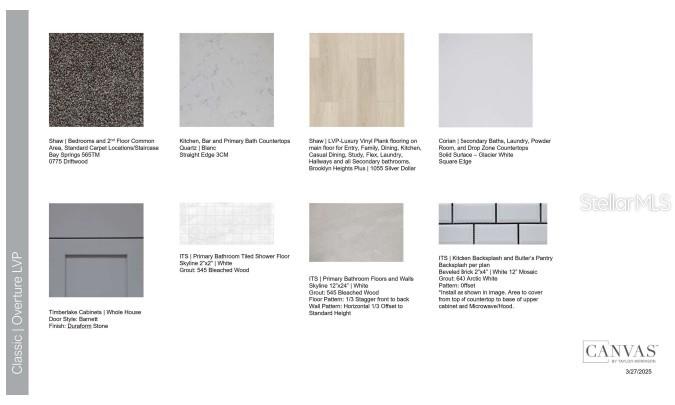 Design Selections.  Home is under construction and selections are subject to change.