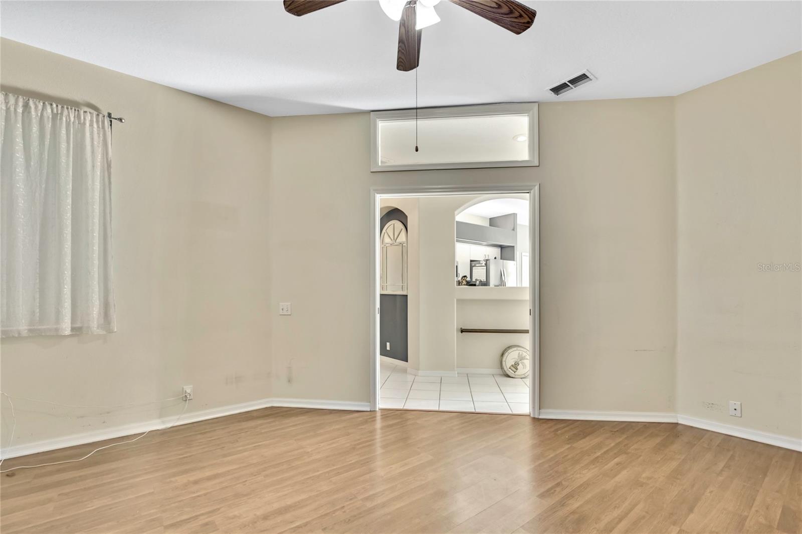 Location of "Bedroom 3" off the entry makes it ideal for use as an spacious office but can be a sleeping area also.