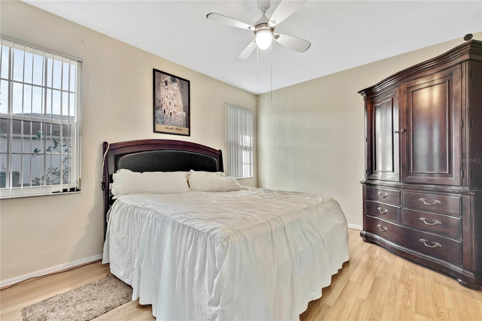 At 13'x16', the primary bedroom is also large, plenty of room for king bed and full bedroom set.