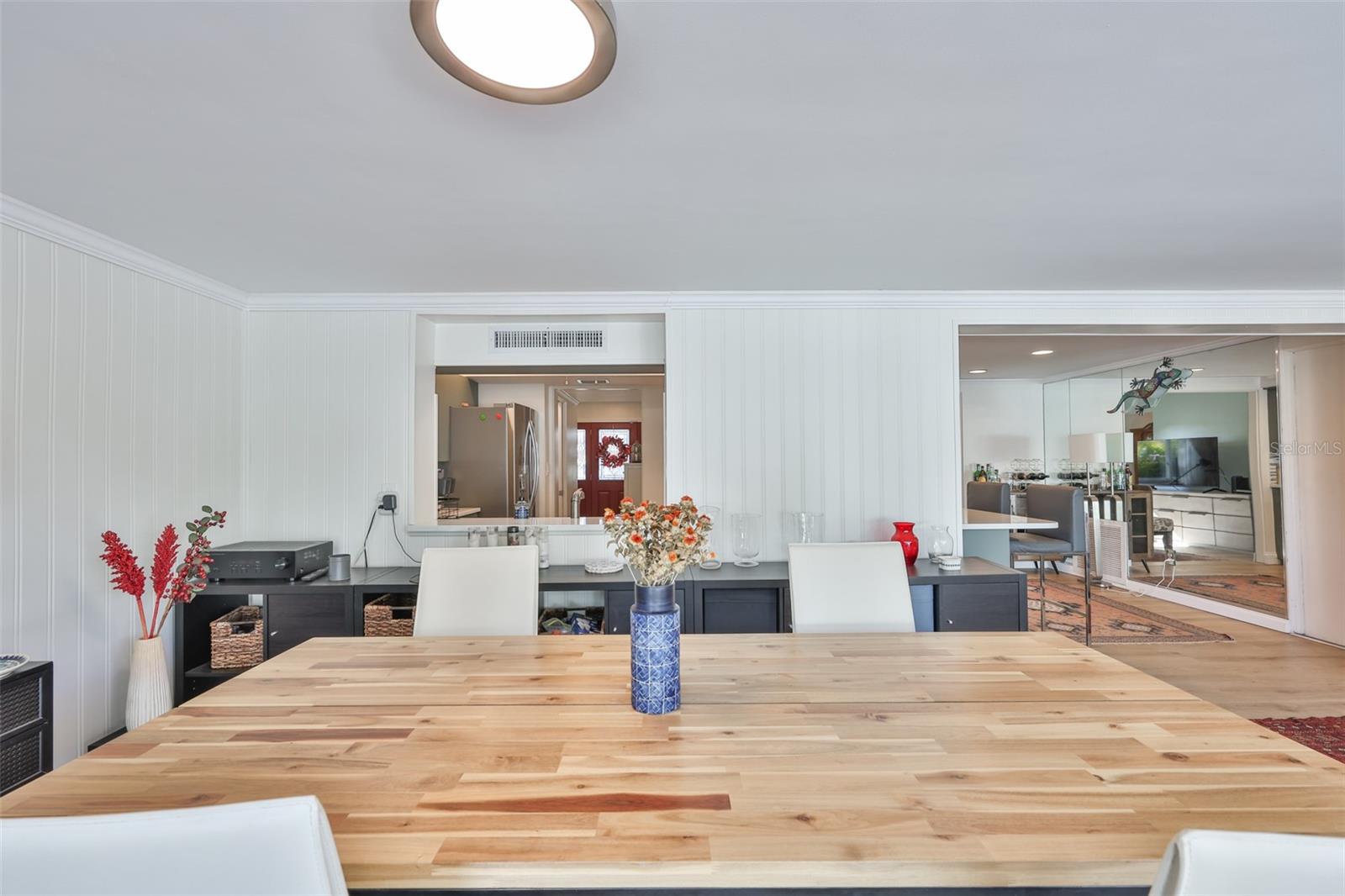 Dining Area with Kitchen widow
