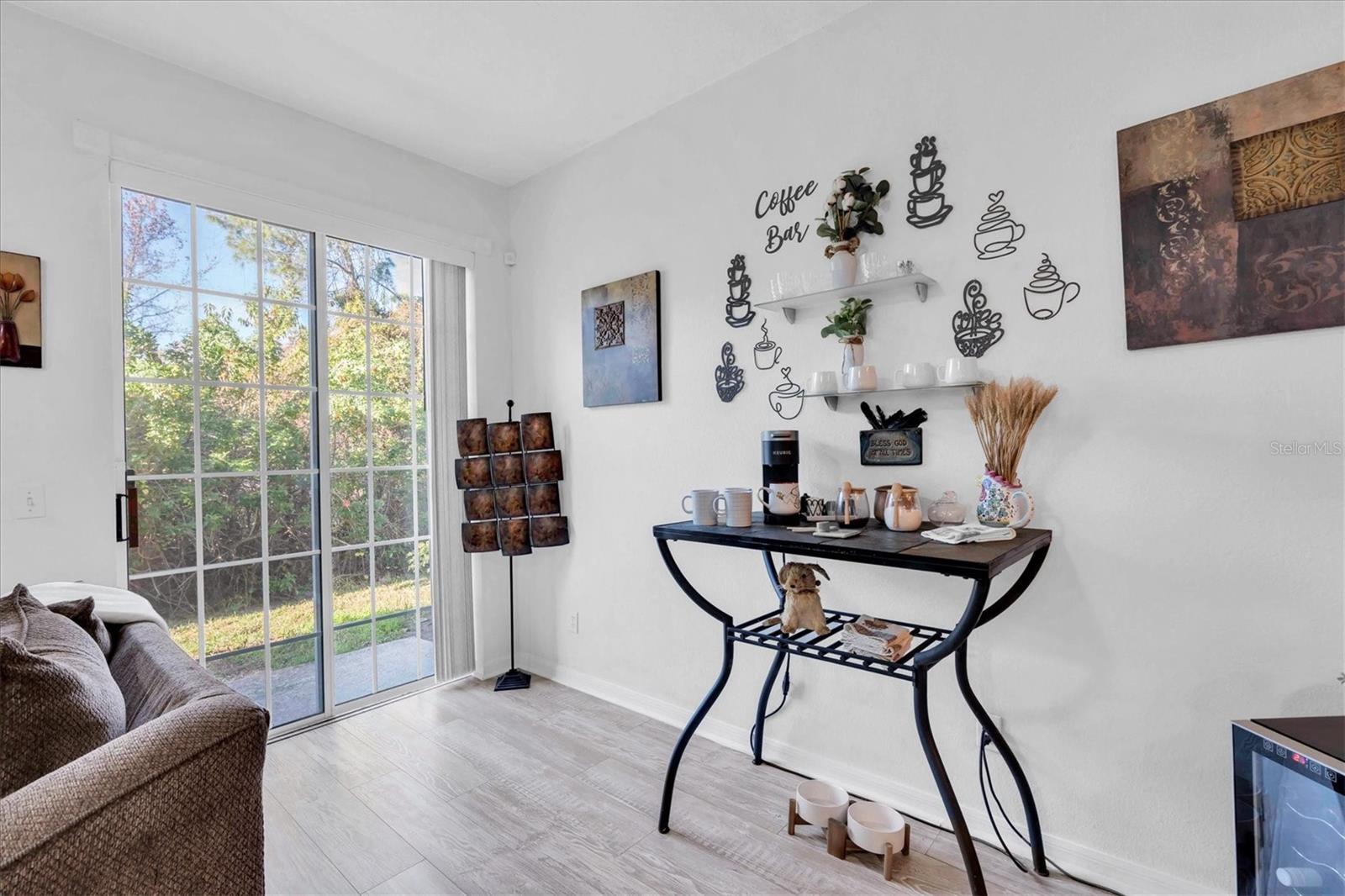 Sliding doors open to conservation area