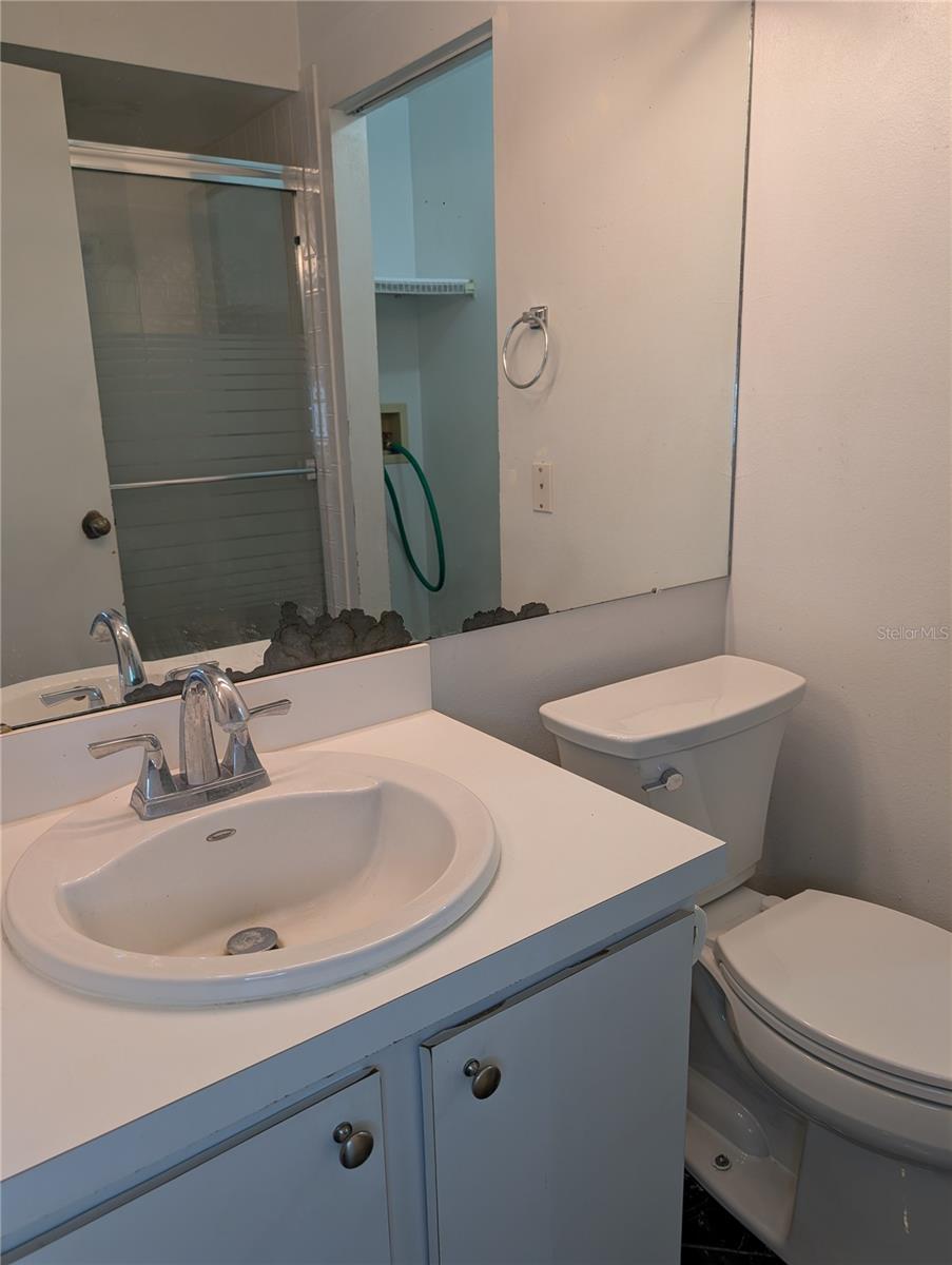 Down stairs Bathroom and laundry closet