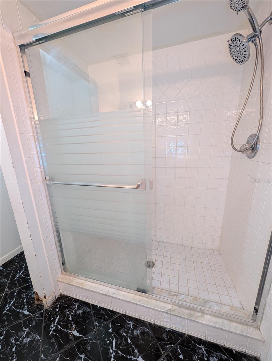 Downstairs shower and full bathroom