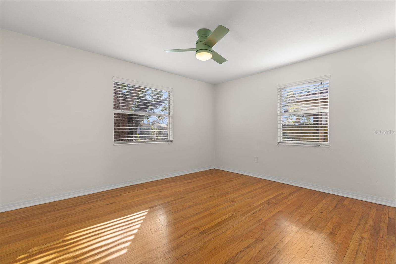 Primary bedroom with split-bedroom layout