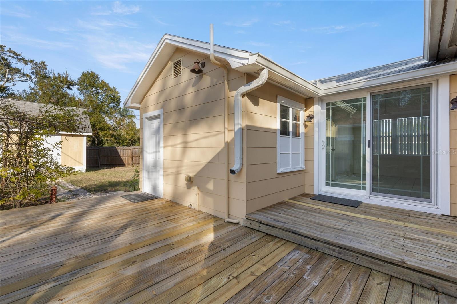 Large fenced backyard with room to entertain