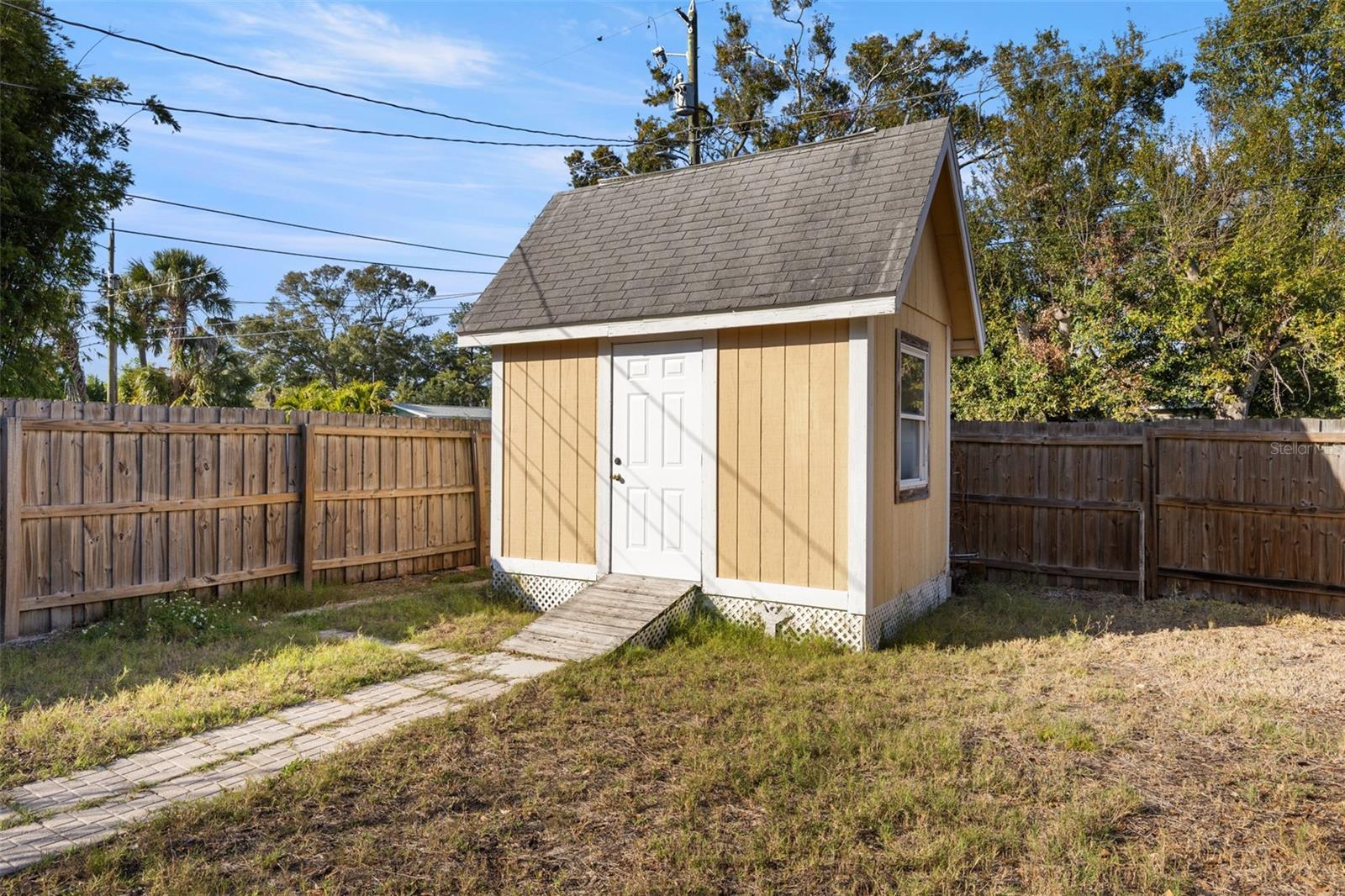 Storage shed with electric—ideal workshop or studio
