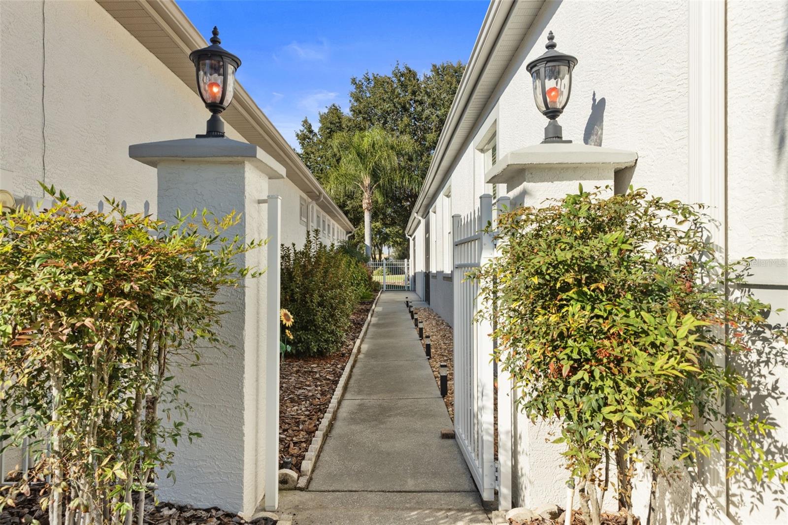 Private gated courtyard entry