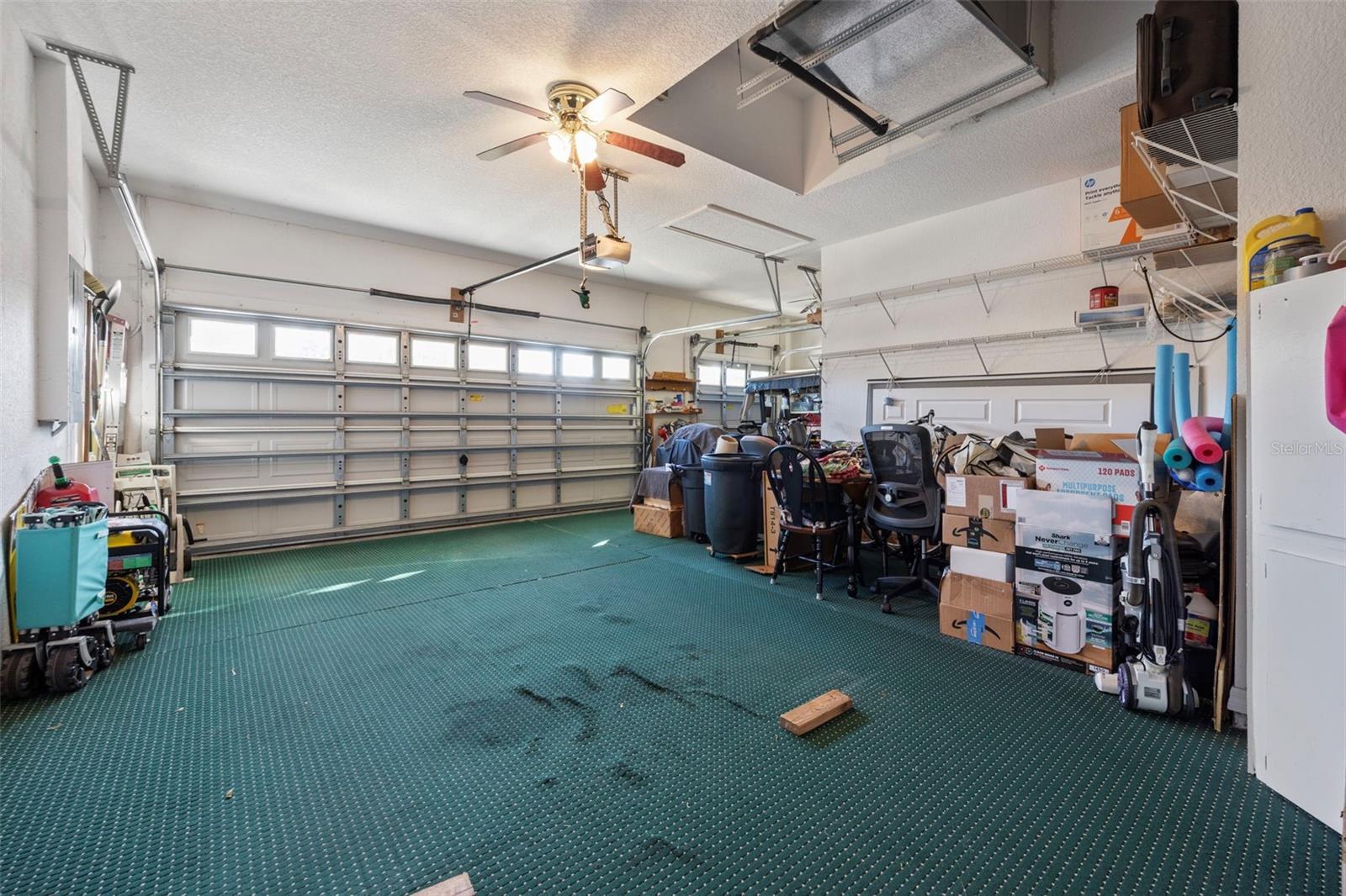 2 car oversized garage with storage