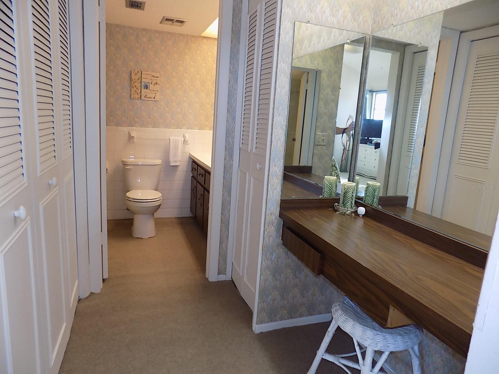 Upstairs bath vanity area