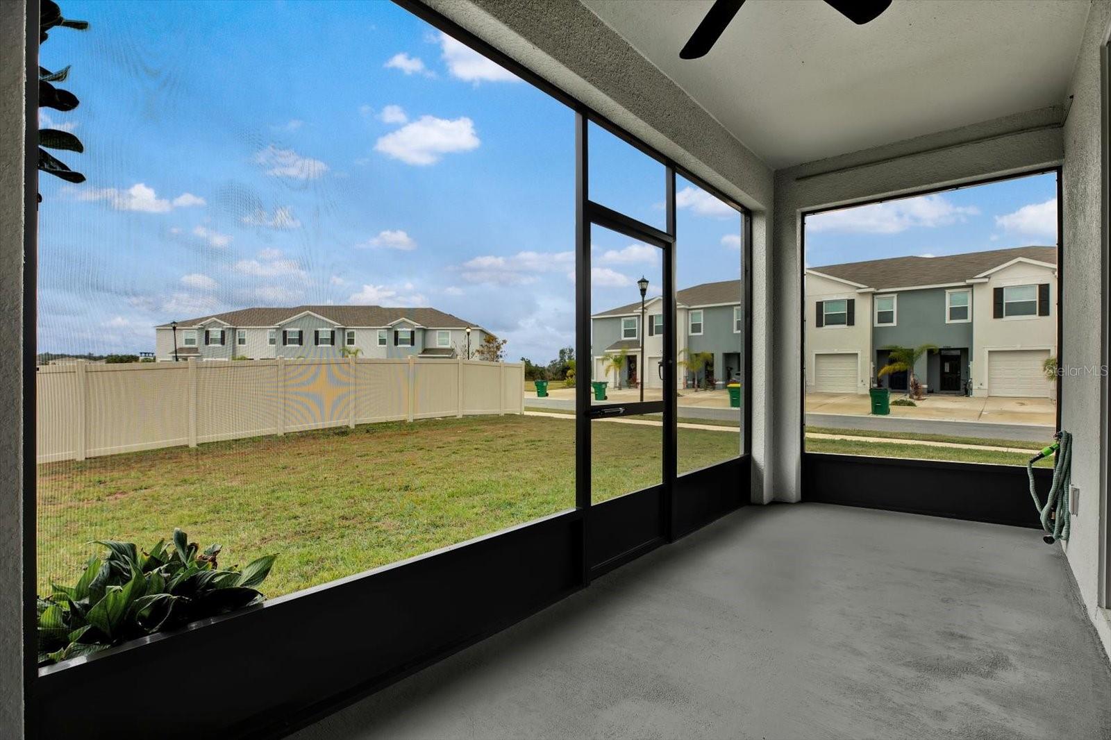 SCREENED IN BACK PATIO WITH NO BACK NEIGHBORS