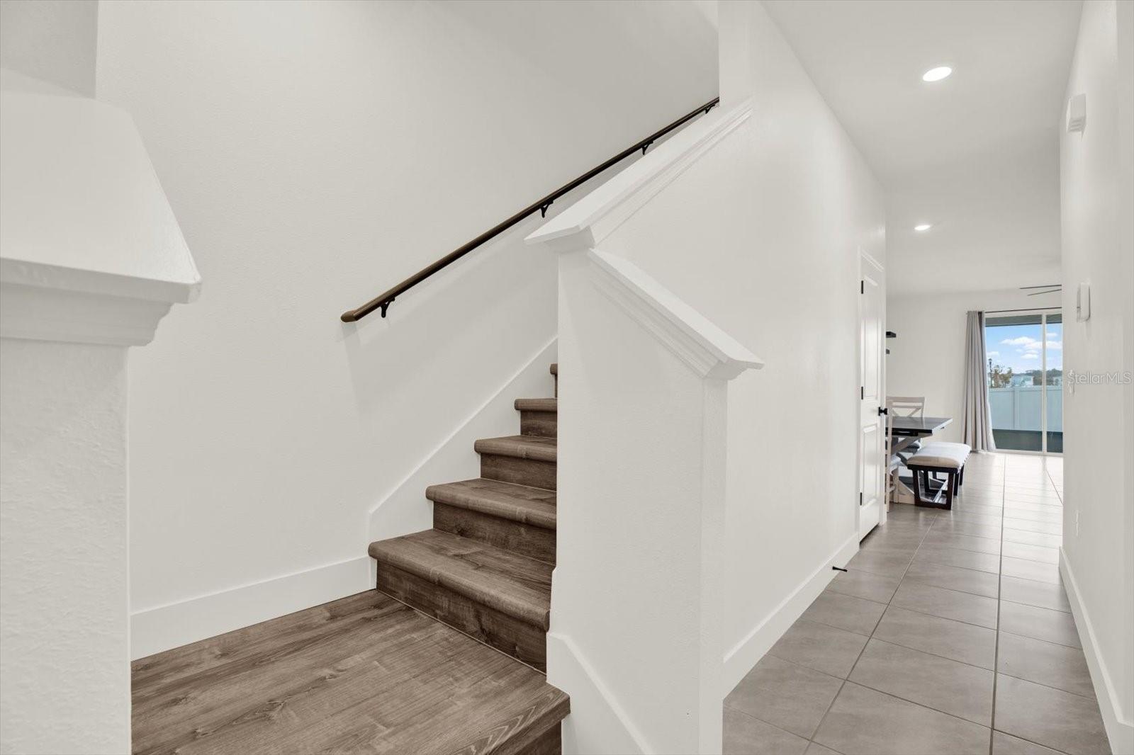 LUXURY VINYL WOOD LOOK TREADS ON STAIRS