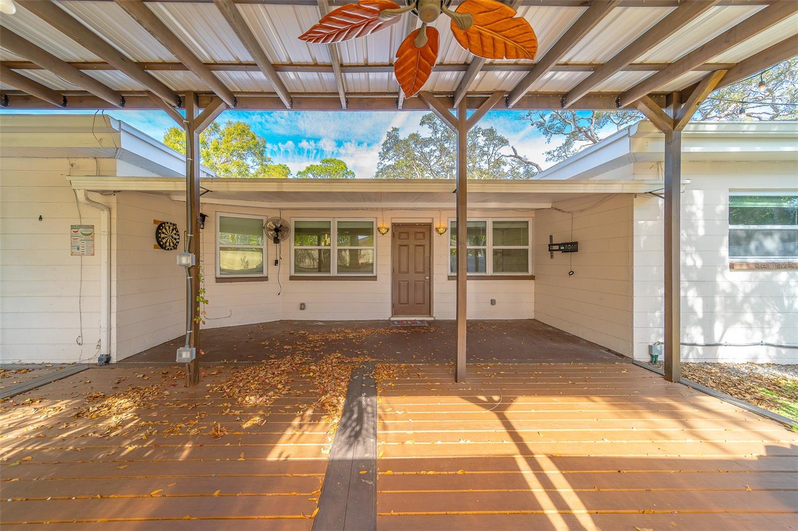 Deck off back of house