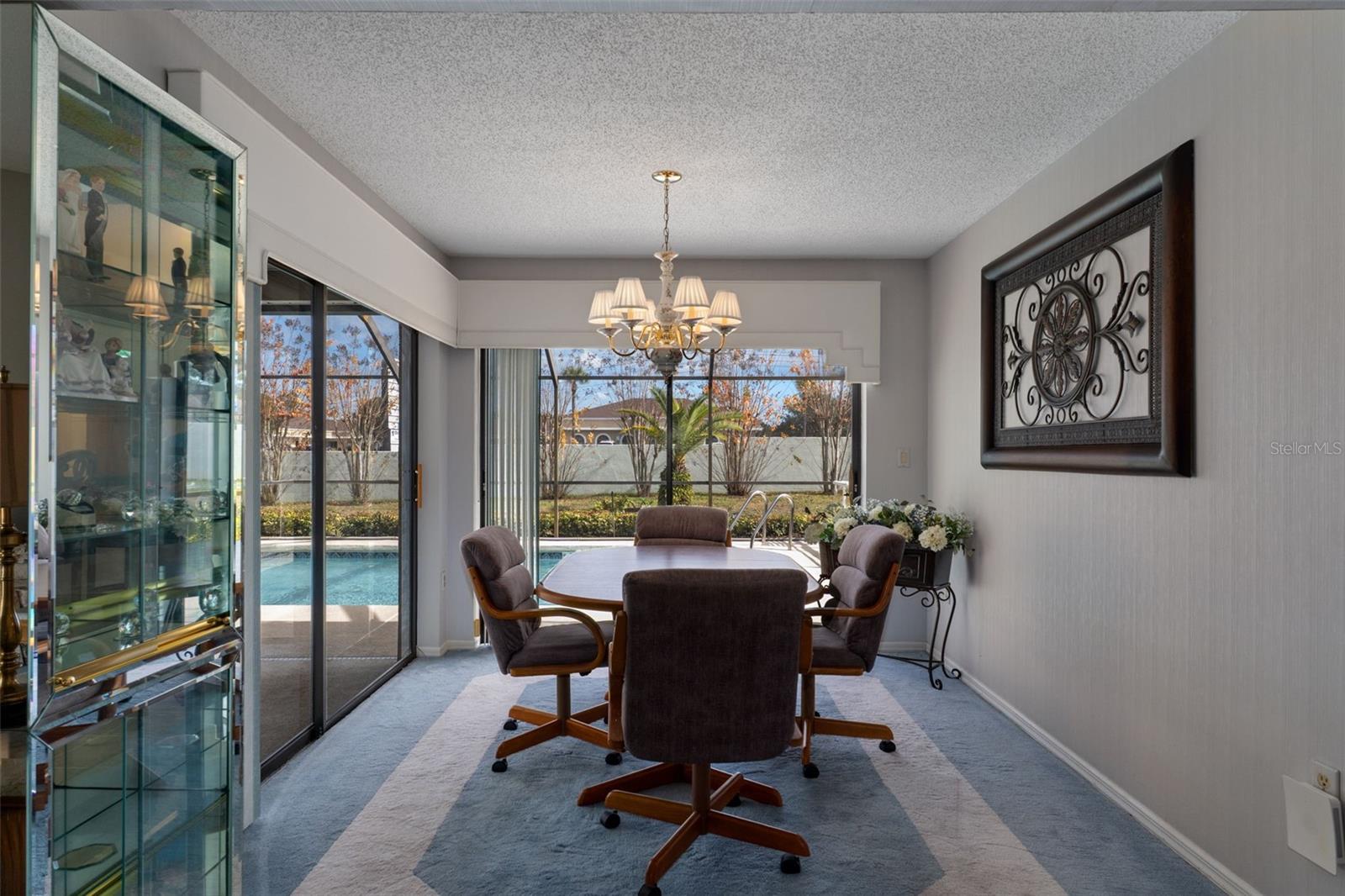 Currently used as a breakfast nook, this space could also make a great "office with a view" sitting area or maybe even a game table!?