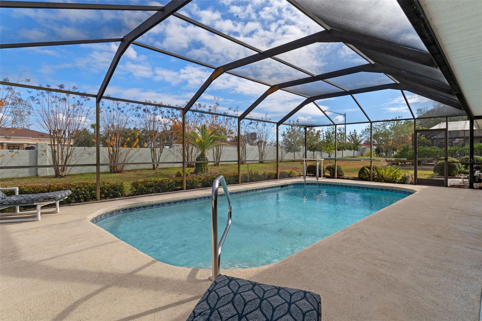 Cool off or swim laps in this oversized pool!