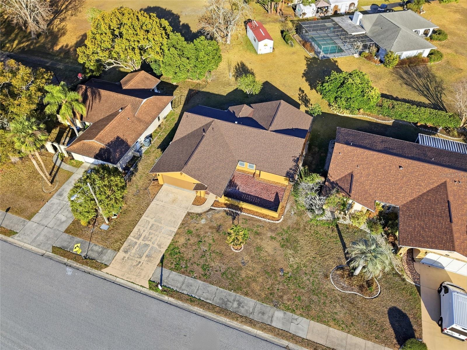 Aerial View of Frontyard