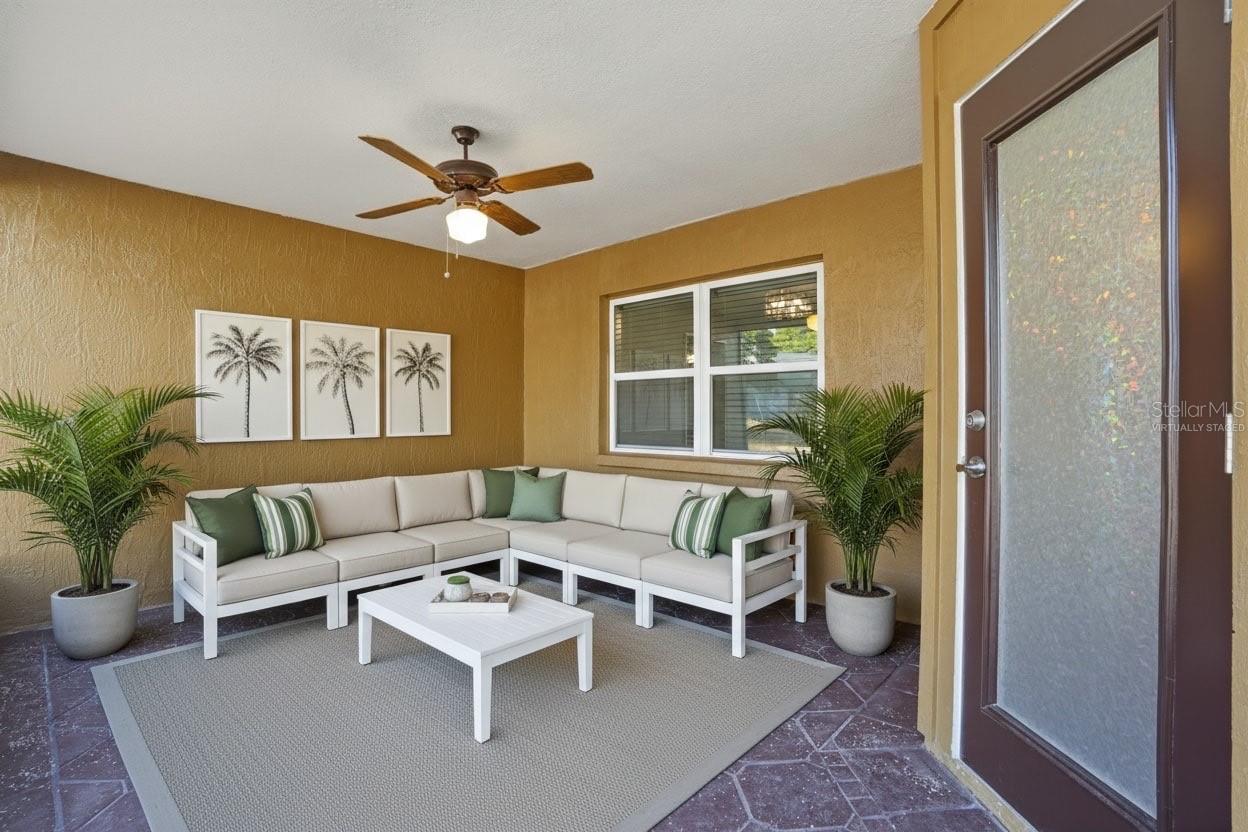 Screened Back Porch - Virtually Staged