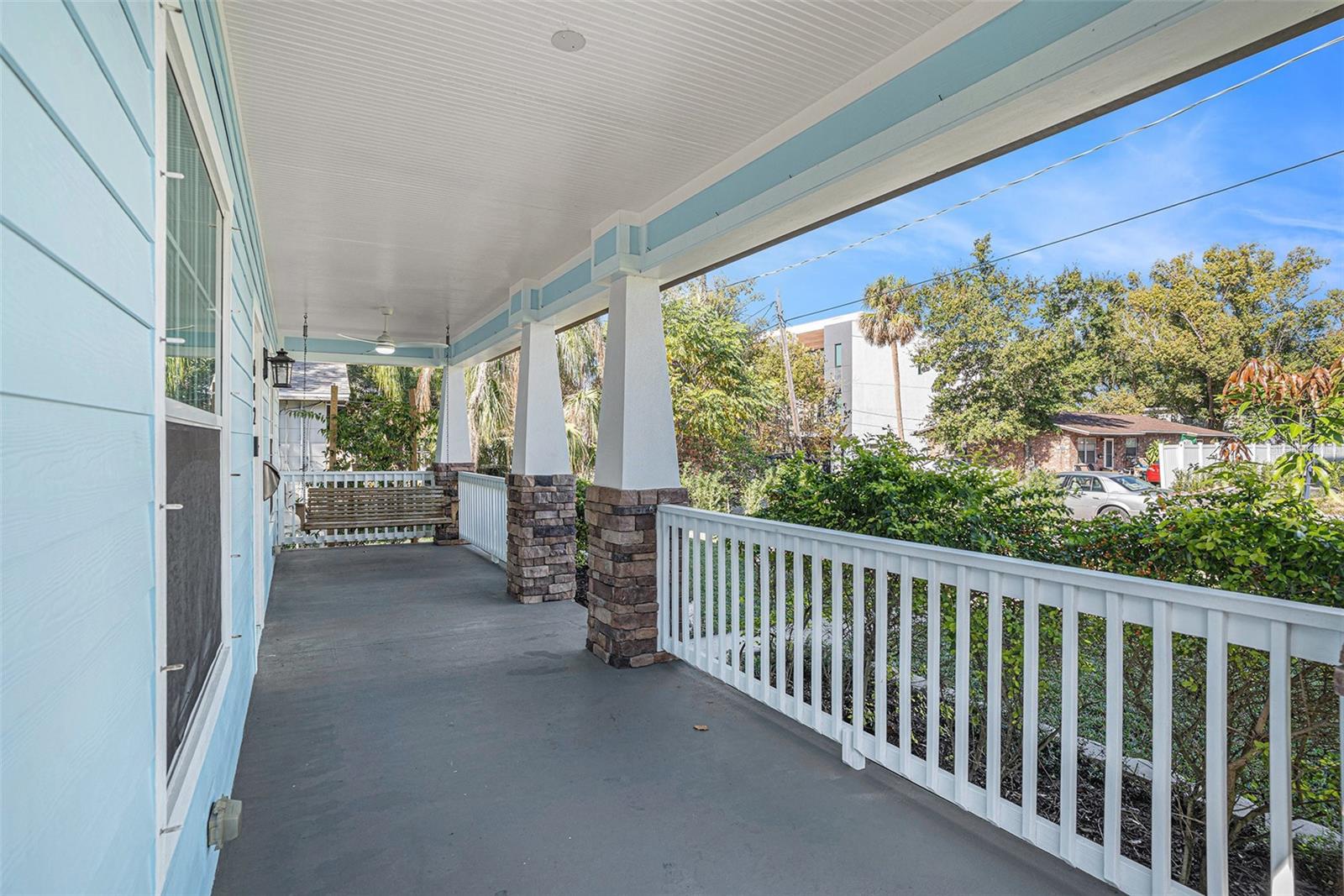 Front view from curb with landscaping