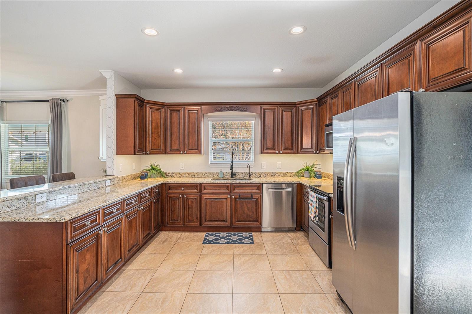 Kitchen with granite counters