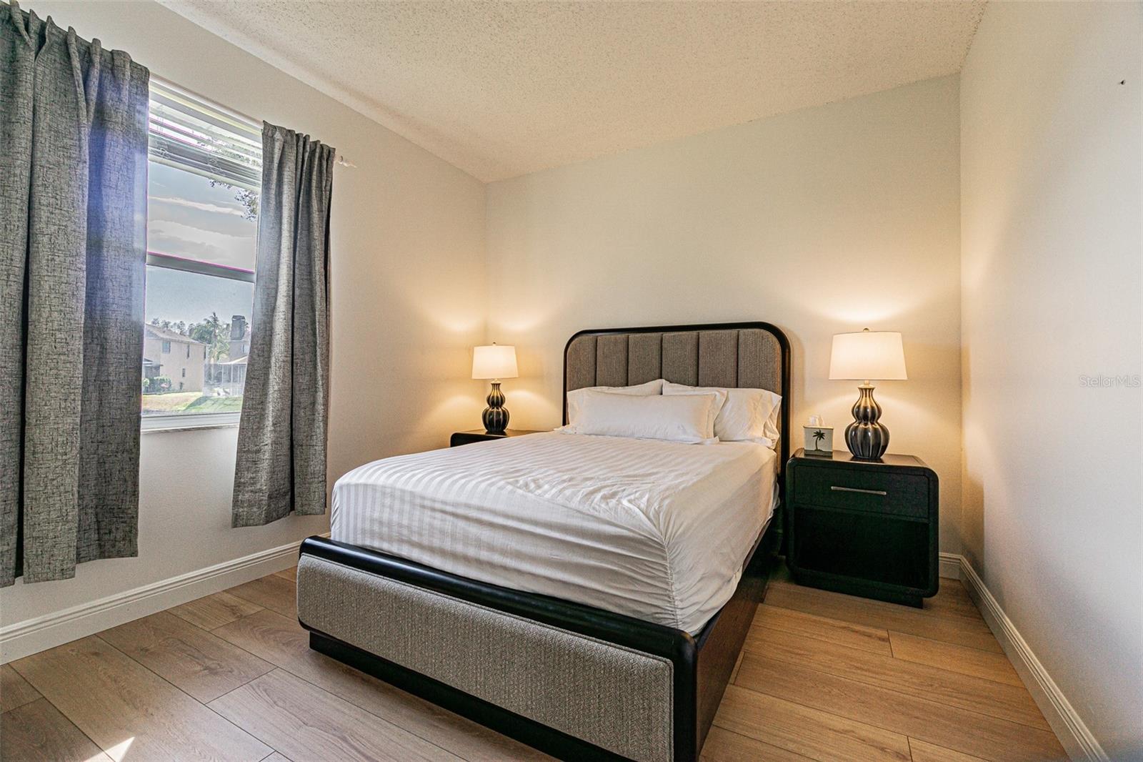 Guest bedroom at rear of home