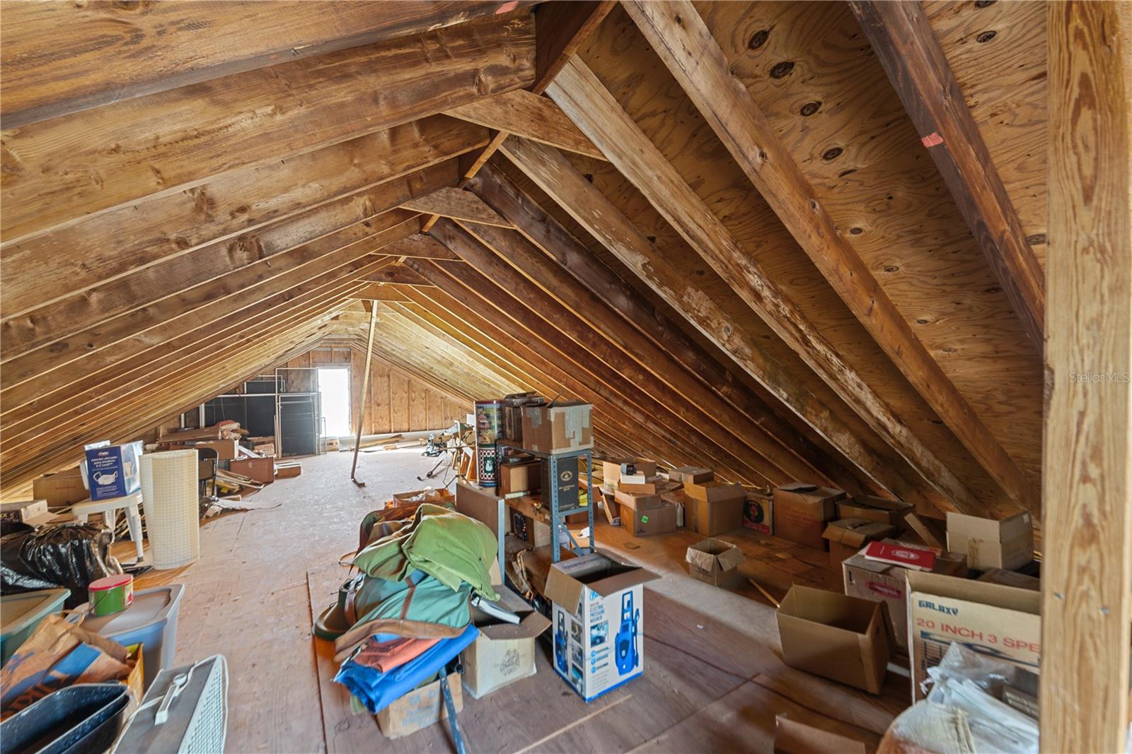 Full attic above garage