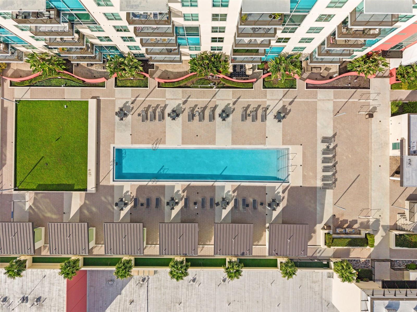 one of the rooftop pools