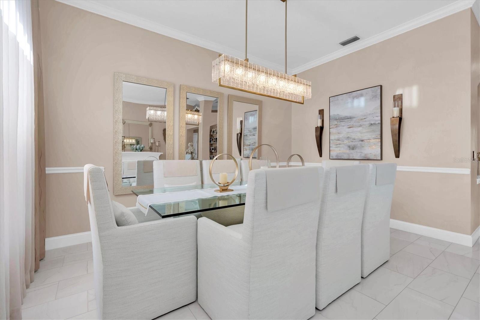 Formal Dining Room with Upgraded Fixtures