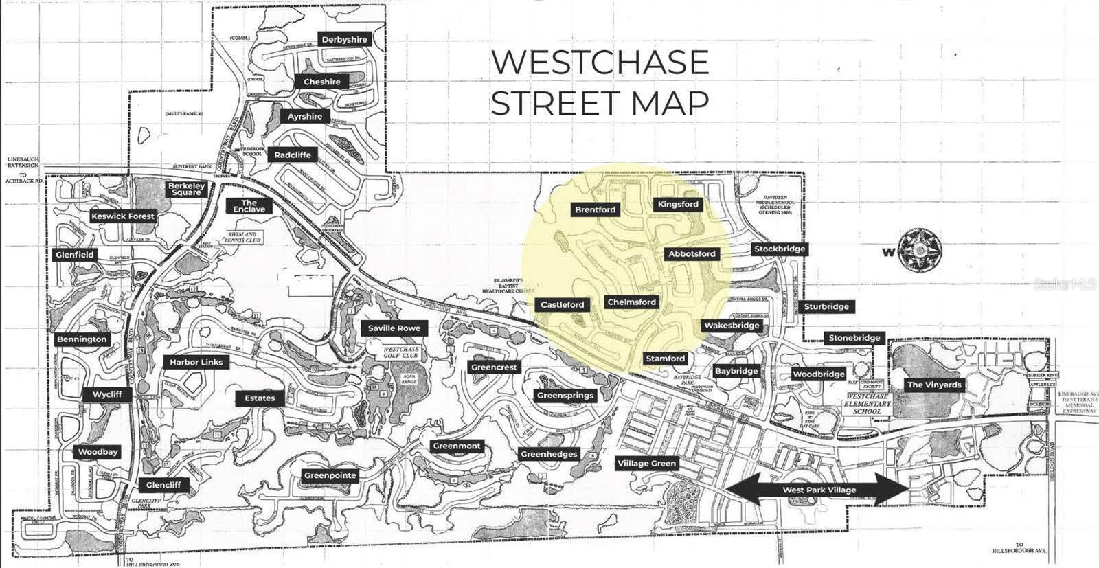 Westchase Street Map_Neighborhoods