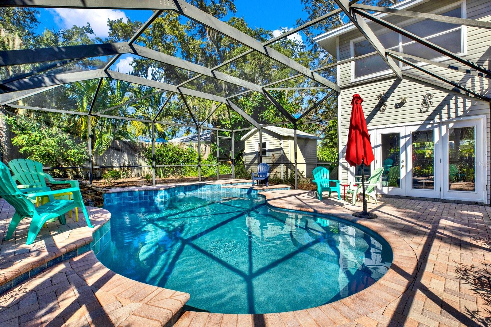 Sparkling custom pool.