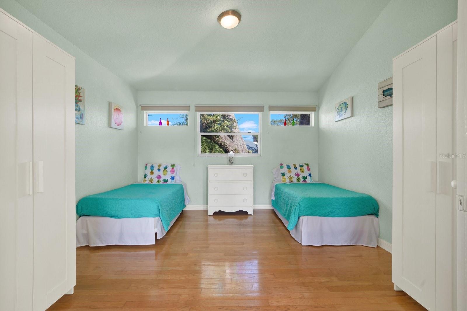 Bedroom 2 has two wardrobe closets.