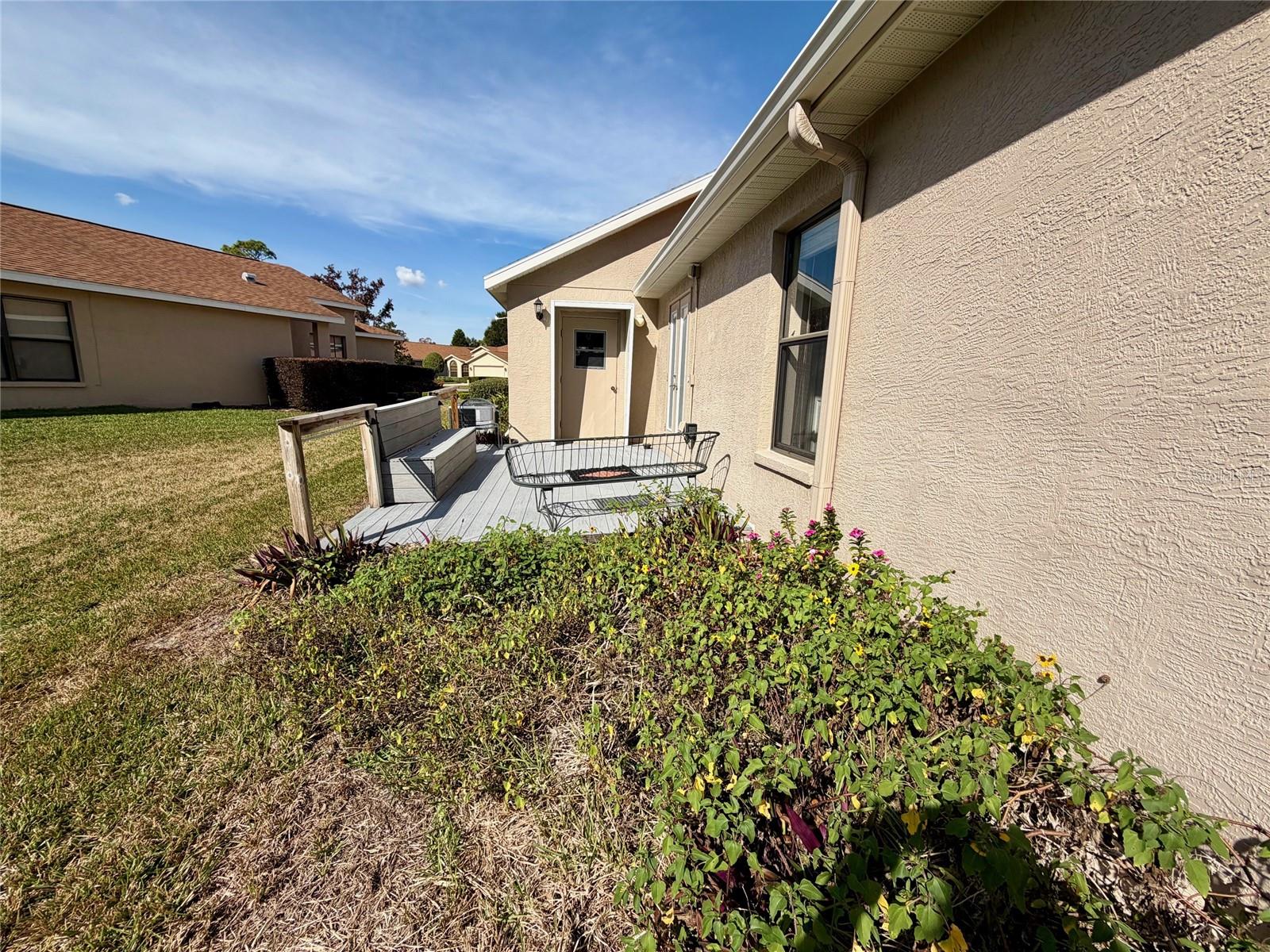 Side Patio off Eat in Kitchen